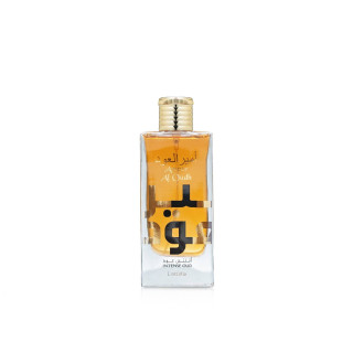 Lattafa Perfume Ameer Al Oudh Intense EDP 100 ml — vedere a produsului; compoziție largă; pe fundal alb