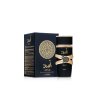 Lattafa Perfume ASAD EDP 100 ml — упаковка товара; полная композиция; на белом фоне; самый близкий кадр