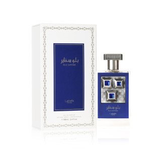 Lattafa Perfume Pride Blue Sapphire EDP 100 ml — изображение товара; полная композиция; на белом фоне