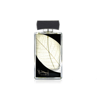 Lattafa Perfume NAJDIA EDP 100 ml — Produkt von vorn; weite Komposition; auf weißem Hintergrund