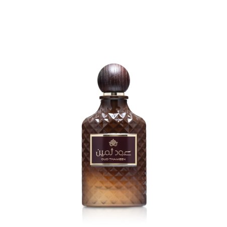 Lattafa Perfume OUD THAMEEN EDP 100 ml — productweergave; volledige compositie; op een witte achtergrond