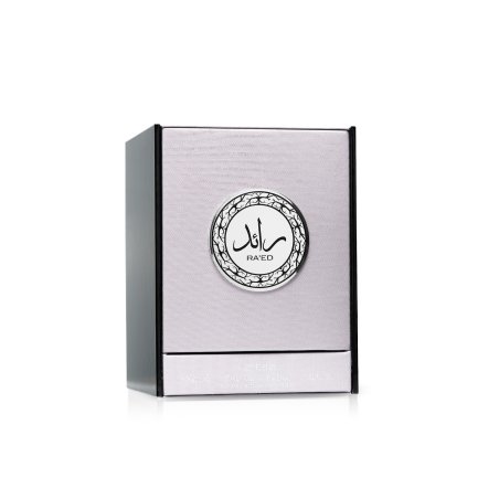 Lattafa Perfume Ra'ed Silver EDP 100 ml — embalagem do produto; composição completa; sobre fundo branco