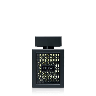 Lattafa Perfume Rave NOW EDP 100 ml — produktvisning; fuld komposition; på hvid baggrund