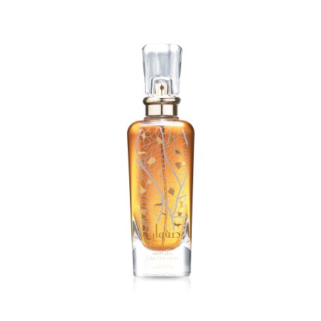 Lattafa Perfume Safwaan L'autre Oud EDP 100 ml — pohled na produkt; celá kompozice; na bílém pozadí