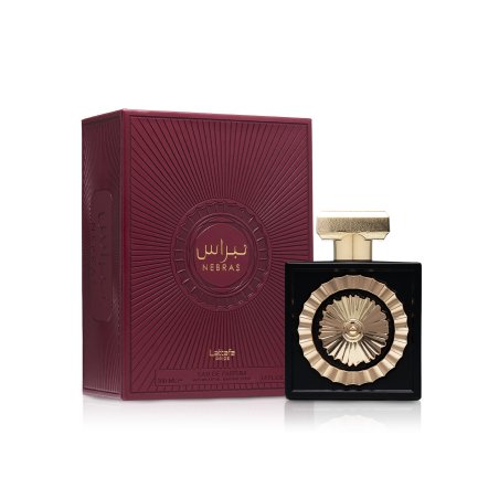 Lattafa Perfume Pride Nebras EDP 100 ml — упаковка товара; крупный план; на белом фоне; самый широкий кадр