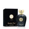 Lattafa Perfume Opulent Oud EDP 100 ml — toode ja pakend; lähivaade; valgel taustal
