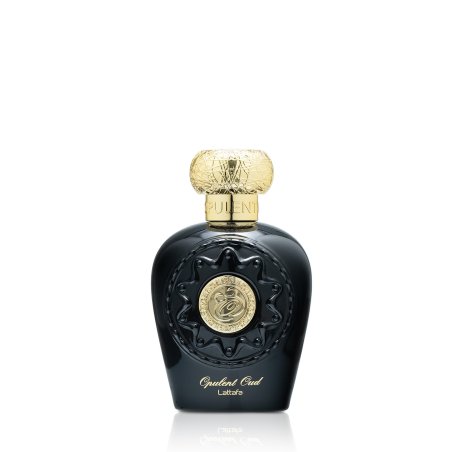 Lattafa Perfume Opulent Oud EDP 100 ml — toote vaade; täiskompositsioon; valgel taustal; kõige laiem kadreering