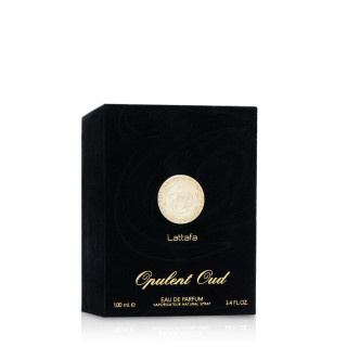 Lattafa Perfume Opulent Oud EDP 100 ml — toote vaade; täiskompositsioon; valgel taustal; lähim kadreering