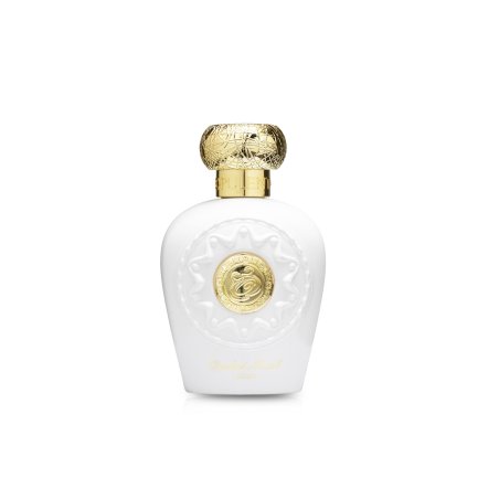 Lattafa Perfume Opulent Musk EDP 100 ml — produktvisning; bred komposition; på hvid baggrund