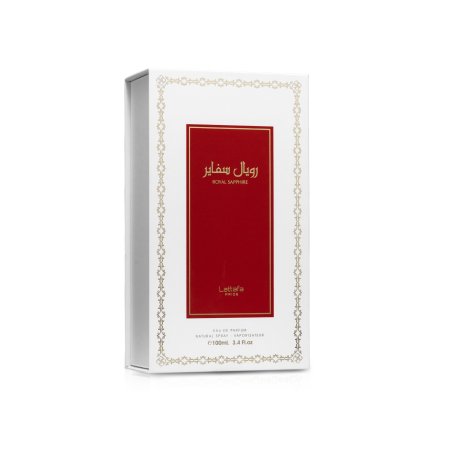Lattafa Perfume Pride Royal Sapphire 100 ml — vue du produit; composition complète; sur fond blanc