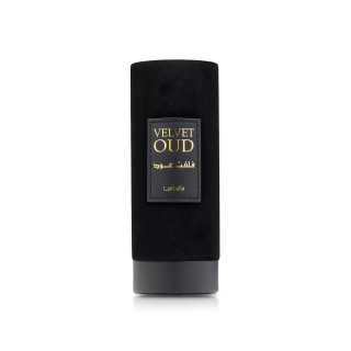 Lattafa Perfume Velvet Oud EDP 100 ml — изображение товара; полная композиция; на белом фоне; средний план