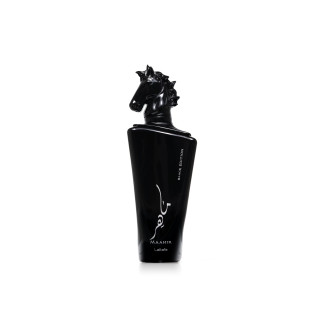 Lattafa Perfume MAAHIR Black EDP 100 ml — изображение товара; широкая композиция; на белом фоне