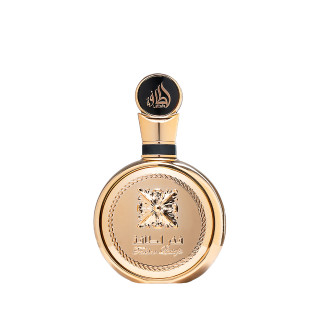Lattafa Perfume Fakhar Extrait Gold EDP 100 ml — изображение товара; полная композиция; на белом фоне