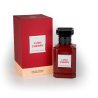 Fragrance World Lush Cherry EDP 80 ml — toode ja pakend; lähivaade; valgel taustal; lähim kadreering