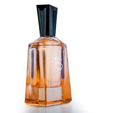 Fragrance World IS Intense EDP 75 ml — изображение товара; крупный план; на белом фоне; самый широкий кадр