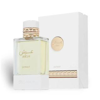 Fragrance World Arsh Extrait Extrait de Parfum 100 ml — товар и упаковка; полная композиция; на белом фоне; самый близкий кадр
