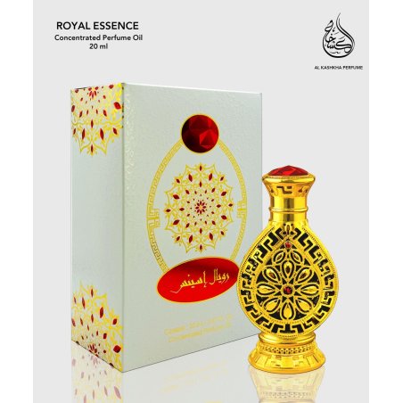 Fragrance World Royal Essence 20 ml — produktas ir pakuotė; artimas vaizdas; baltame fone