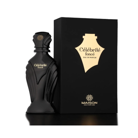 Fragrance World Celebrite Fonce Maison EDP 80 ml — produkto pakuotė; artimas vaizdas; baltame fone