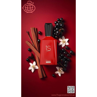 Fragrance World IS L'Amour Intense EDP 75 ml — toote vaade; väga lähivõte; valgel taustal