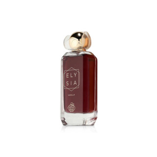Fragrance World Elysia Vanilla EDP 100 ml — toote vaade; lai kompositsioon; valgel taustal; kõige laiem kadreering