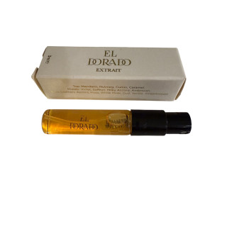 El Dorado Extrait Extrait de Parfum 100 ml — produkt og emballasje; full komposisjon; på hvit bakgrunn; tetteste utsnitt