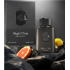 Fragrance World Night Club Absolute EDP 100 ml — изображение товара; очень крупный план; с ингредиентами аромата