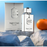 Fragrance World Night Club Silver EDP 100 ml — упаковка товара; очень крупный план; с ингредиентами аромата