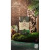 Fragrance World Shabaz EDP 100 ml — toode stiliseeritud keskkonnas; väga lähivõte; roheluse keskel