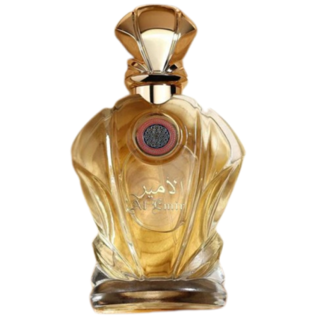 Fragrance World Al Emir EDP 100 ml — toote vaade; lähivaade; valgel taustal