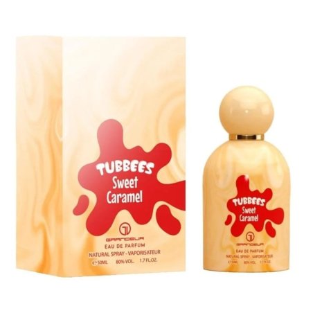 Grandeur Tubbees Sweet Caramel EDP 50 ml — изображение товара; крупный план; на белом фоне