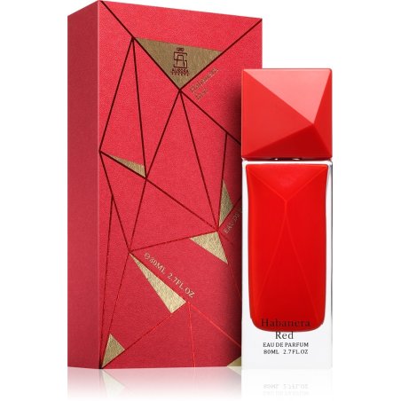 Aurora Scents Habanera Red EDP 80 ml — toote pakend; väga lähivõte; valgel taustal