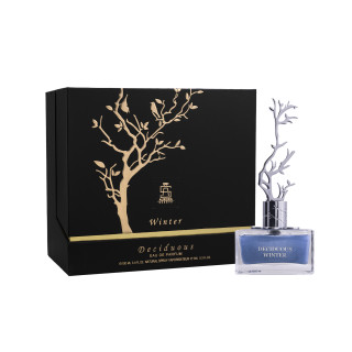 Aurora Scents Deciduous Winter EDP 100 ml — toote pakend; lähivaade; valgel taustal