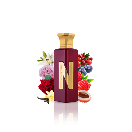 Naseem Hypnotic Passion Aqua EDP 75 ml — toote vaade; täiskompositsioon; valgel taustal