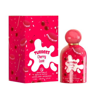 Grandeur Tubbees Cherry Luxe EDP 50 ml — товар и упаковка; крупный план; на белом фоне