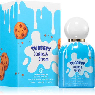 Grandeur Tubbees Cookies & Cream EDP 50 ml — упаковка товара; очень крупный план; на белом фоне