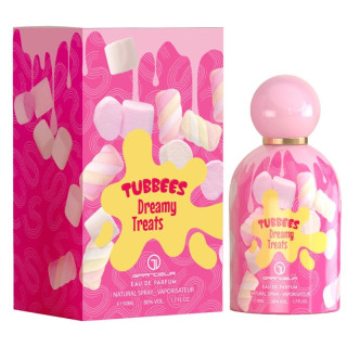 Grandeur Tubbees Dreamy Treats EDP 50 ml — товар и упаковка; очень крупный план; на белом фоне