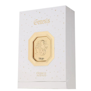 Fragrance World Genesis Virgo (Neitsi) EDP 100 ml — toote vaade; lähivaade; toote infograafika; kõige laiem kadreering