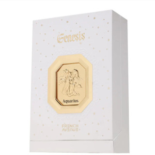 Fragrance World Genesis Aquarius (Veevalaja) EDP 100 ml — toote vaade; lähivaade; toote infograafika; kõige laiem kadreering