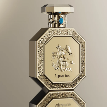 Fragrance World Genesis Aquarius (Veevalaja) EDP 100 ml — toote vaade; lähivaade; heledal taustal