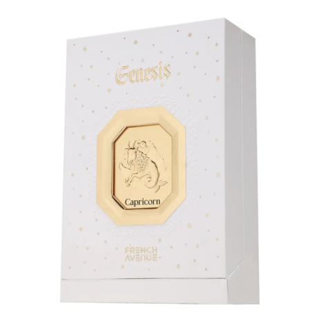 Fragrance World Genesis Capricorn (Kaljukits) EDP 100 ml — toote vaade; lähivaade; toote infograafika; kõige laiem kadreering