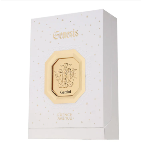 Fragrance World Genesis Gemini (Kaksikud) EDP 100 ml — toote vaade; lähivaade; toote infograafika; kõige laiem kadreering