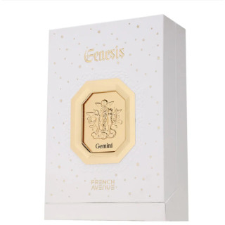 Fragrance World Genesis Gemini (Kaksikud) EDP 100 ml — toote vaade; lähivaade; toote infograafika; kõige laiem kadreering