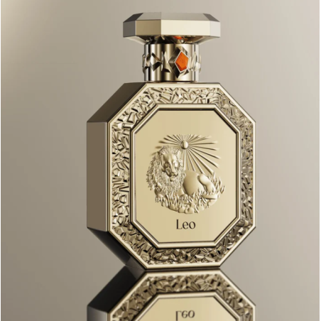 Fragrance World Genesis Leo (Lõvi) EDP 100 ml — toote vaade; väga lähivõte; heledal taustal