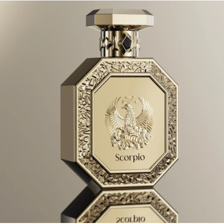 Fragrance World Genesis Scorpio (Skorpion) EDP 100 ml — toote vaade; lähivaade; heledal taustal