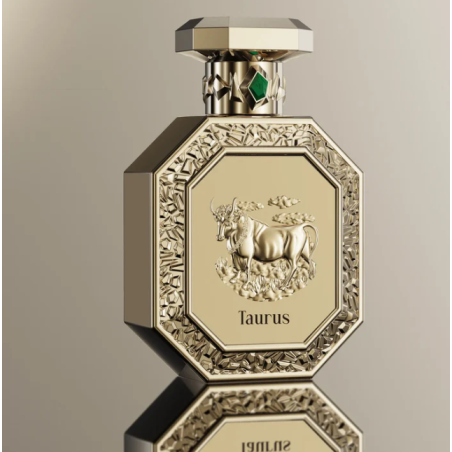 Fragrance World Genesis Taurus (Sõnn) EDP 100 ml — toote vaade; väga lähivõte; heledal taustal