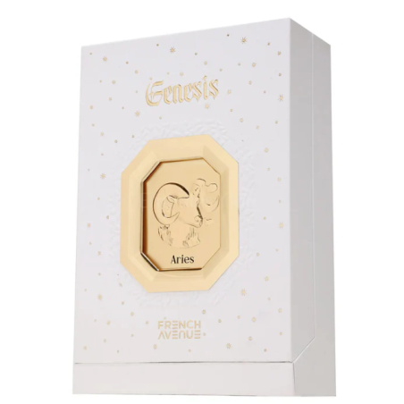 Fragrance World Genesis Aries (Jäär) EDP 100 ml — toote vaade; lähivaade; toote infograafika; kõige laiem kadreering