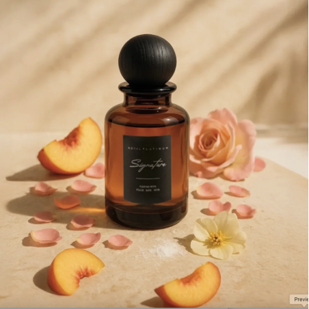 Royal Platinum SIGNATURE EDP 100 ml — productweergave; zeer nabije close-up; met geuringrediënten