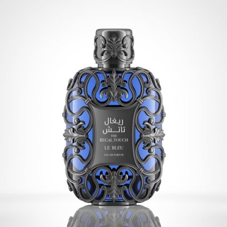 Emper Regal Touch Le Bleu EDP 100 ml — productweergave; close-up; op een lichte achtergrond