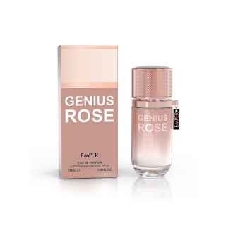 Emper Genius Rose EDP 25 ml — изображение товара; полная композиция; на белом фоне