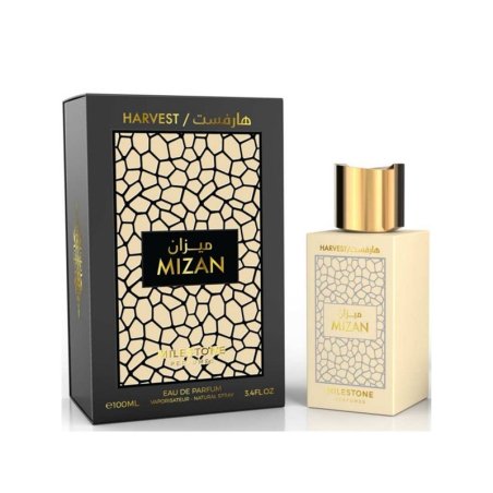 Emper Mizan Harvest EDP 100 ml — товар и упаковка; крупный план; на белом фоне; самый близкий кадр